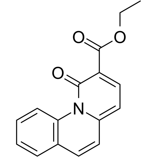 苯并[6,7]-4-氧代-4H-喹啉嗪-3-羧酸乙酯结构式