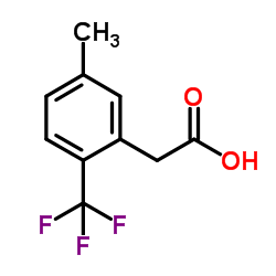 5-Methyl-2-(trifluoromethyl)phenylacetic acid结构式