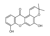 5,8-dihydroxy-3,3-dimethylpyrano[3,2-a]xanthen-12-one结构式