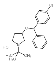 1-tert-Butyl-3-(p-chloro-alpha-phenylbenzyloxy)pyrrolidine hydrochlori de结构式