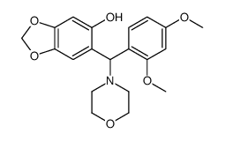 6-[(2,4-dimethoxyphenyl)-morpholin-4-ylmethyl]-1,3-benzodioxol-5-ol结构式