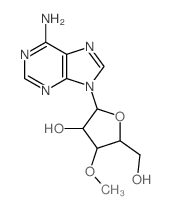 Adenosine, 3'-O-methyl-(7CI,8CI,9CI) structure