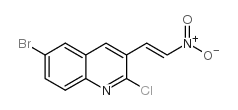 E-6-BROMO-2-CHLORO-3-(2-NITRO)VINYLQUINOLINE结构式