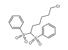 (6-chlorohexane-1,1-diyldisulfonyl)dibenzene Structure