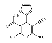 5-乙酰基-2-氨基-4-(2-呋喃基)-6-甲基-4H-吡喃-3-甲腈结构式