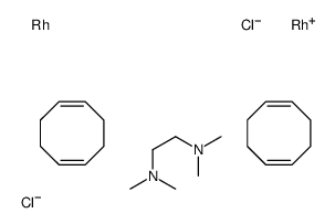 (1Z,5Z)-cycloocta-1,5-diene,dichlororhodium(1-),rhodium,N,N,N',N'-tetramethylethane-1,2-diamine结构式