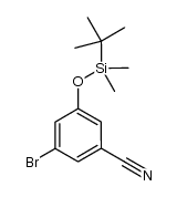 3-bromo-5-((tert-butyldimethylsilyl)oxy)benzonitrile结构式