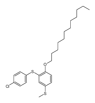 2-(4-chlorophenyl)sulfanyl-1-dodecoxy-4-methylsulfanylbenzene Structure