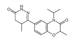 4-Isopropyl-2-methyl-6-(4-methyl-6-oxo-1,4,5,6-tetrahydro-pyridazin-3-yl)-4H-benzo[1,4]oxazin-3-one结构式