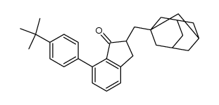 7-(4'-tert-Butyl-phenyl)-2-(1-adamantylmethyl)-indan-1-one Structure