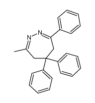 3-methyl-5,5,7-triphenyl-5,6-dihydro-4H-1,2-diazepine结构式