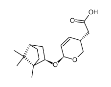 (2(S)-(1-bornyloxy)-5,6-dihydro-2H-pyran-5(S)-yl)acetic acid Structure