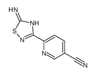 6-(5-amino-1,2,4-thiadiazol-3-yl)pyridine-3-carbonitrile Structure