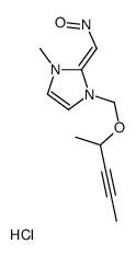 [(Z)-[1-methyl-3-(pent-3-yn-2-yloxymethyl)imidazol-2-ylidene]methyl]-oxoazanium,chloride Structure
