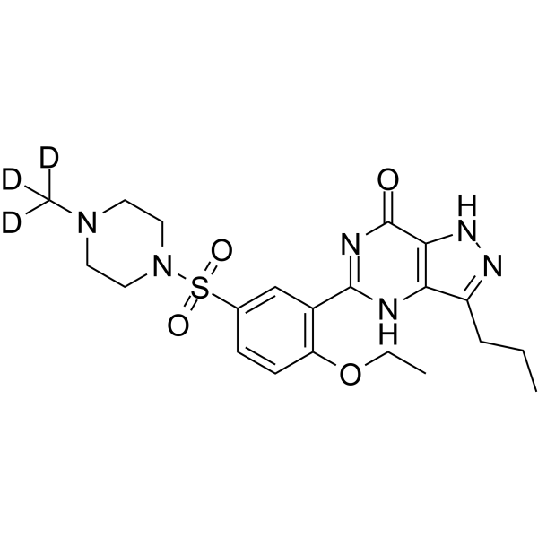 Pyrazole N-Demethyl Sildenafil-d3结构式