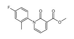 methyl-1-(4-fluoro-2-methylphenyl)-2-oxo-1,2-dihydropyridine-3-carboxylate Structure