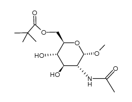 methyl 2-acetamido-2-deoxy-6-O-pivaloyl-α-D-glucopyranoside Structure