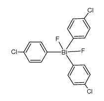 tris(4-chlorophenyl)bismuth difluoride Structure