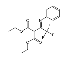 2-(2,2,2-trifluoro-1-phenylimino-ethyl)-malonic acid diethyl ester结构式