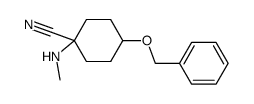 4-benzyloxy-1-methylaminocyclohexanecarbonitrile结构式
