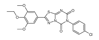 6-(4-chlorophenyl)-2-(4-ethoxy-3,5-dimethoxyphenyl)-[1,3,4]thiadiazolo[3,2-a][1,3,5]triazine-5,7-dione Structure