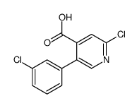 2-chloro-5-(3-chlorophenyl)pyridine-4-carboxylic acid结构式