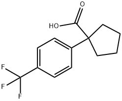 1-(4-Trifluoromethylphenyl)cyclopentanecarboxylic acid Structure
