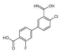 4-(3-carbamoyl-4-chlorophenyl)-2-fluorobenzoic acid结构式