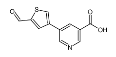 5-(5-formylthiophen-3-yl)pyridine-3-carboxylic acid结构式