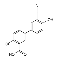 2-chloro-5-(3-cyano-4-hydroxyphenyl)benzoic acid结构式