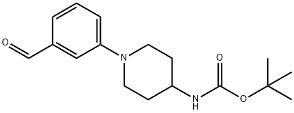 tert-butyl N-[1-(3-forMylphenyl)piperidin-4-yl]carbaMate结构式