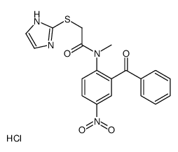 N-(2-benzoyl-4-nitrophenyl)-2-(1H-imidazol-2-ylsulfanyl)-N-methylacetamide,hydrochloride Structure