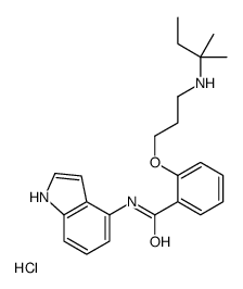 N-(1H-indol-4-yl)-2-[3-(2-methylbutan-2-ylamino)propoxy]benzamide,hydrochloride Structure