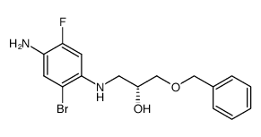 (R)-1-((4-amino-2-bromo-5-fluorophenyl)amino)-3-(benzyloxy)propan-2-ol Structure