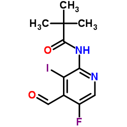 N-(5-Fluoro-4-formyl-3-iodo-2-pyridinyl)-2,2-dimethylpropanamide Structure