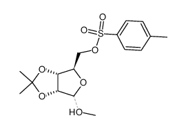 ((3aR,4R,6aR)-6-methoxy-2,2-dimethyltetrahydrofuro[3,4-d][1,3]dioxol-4-yl)methyl 4-methylbenzenesulfonate Structure