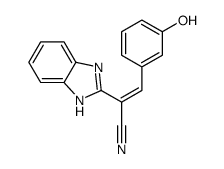 (E)-2-(1H-benzimidazol-2-yl)-3-(3-hydroxyphenyl)prop-2-enenitrile Structure