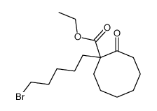 2-Aethoxycarbonyl-2-(ω-brom-pentyl)-cyclooctan-1-on Structure