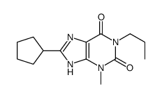 8-cyclopentyl-3-methyl-1-propyl-7H-purine-2,6-dione Structure