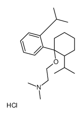 dimethyl-[2-[2-propan-2-yl-1-(2-propan-2-ylphenyl)cyclohexyl]oxyethyl]azanium,chloride Structure