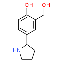 (S)-2-(羟甲基)-4-(吡咯烷-2-基)苯酚结构式