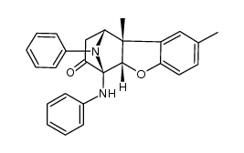 4-Anilino-1,2,4aβ,9b-tetrahydro-8,9bβ-dimethyl-1β,4β-(N-phenylepimino)dibenzofuran-3(4H)-one Structure