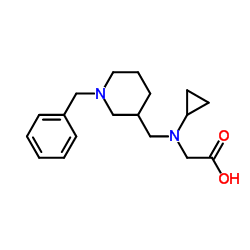 N-[(1-Benzyl-3-piperidinyl)methyl]-N-cyclopropylglycine结构式