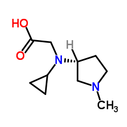 N-Cyclopropyl-N-[(3R)-1-methyl-3-pyrrolidinyl]glycine Structure