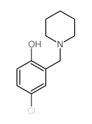 4-chloro-2-(1-piperidylmethyl)phenol结构式