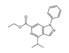 4-Isopropyl-1-phenyl-1H-pyrazolo[4,3-c]pyridine-6-carboxylic acid ethyl ester结构式