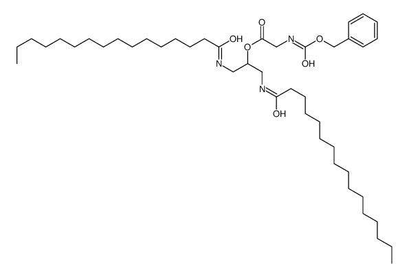 1,3-bis(hexadecanoylamino)propan-2-yl 2-phenylmethoxycarbonylaminoacet ate结构式