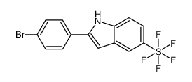 2-(4-Bromophenyl)-5-(pentafluoro-λ6-sulfanyl)-1H-indole Structure