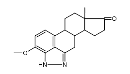 3-methoxy-1'(2')H-estra-1,3,5(10)-trieno[4,5,6-cd]pyrazol-17-one结构式