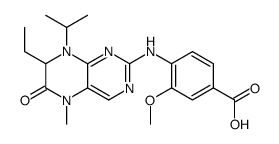 4-[(7-ethyl-5-methyl-6-oxo-8-propan-2-yl-7H-pteridin-2-yl)amino]-3-methoxybenzoic acid Structure